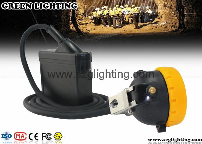 10000 lux Underground Wired Mining Lamp 7.8Ah IP68 Mining Hard Hat Lights 2