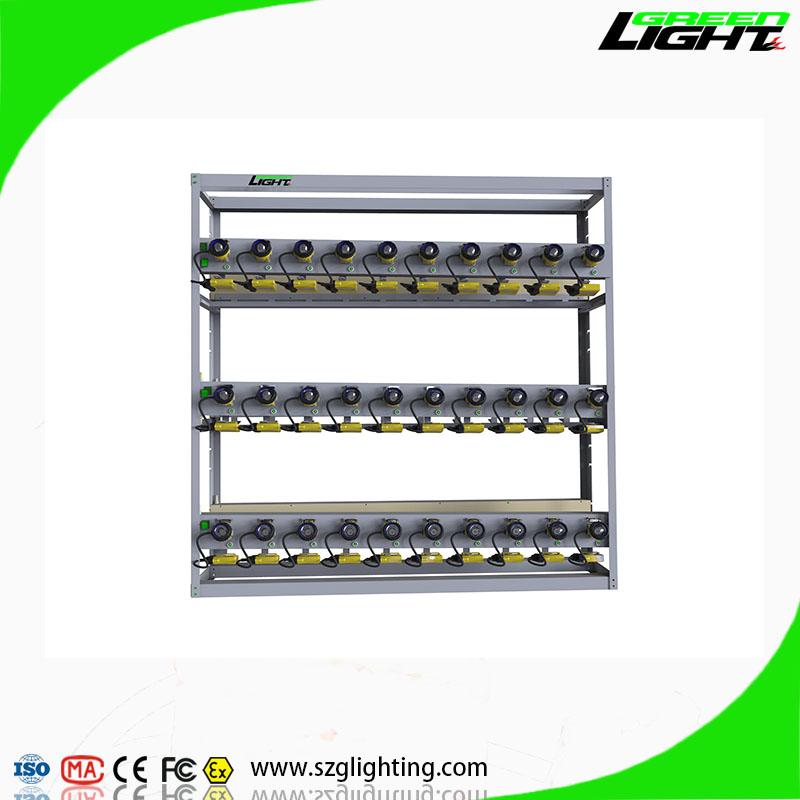 60 Units mining headlight charger rack For corded cap lamps 3