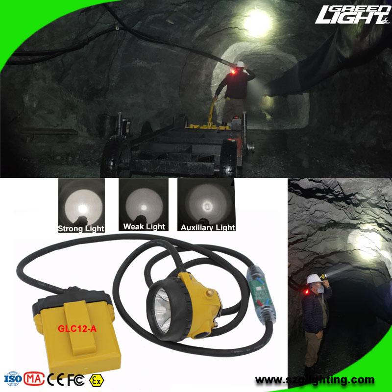 25000 Lux Safety Underground Mining Cap Lamp with Cable Flashlight