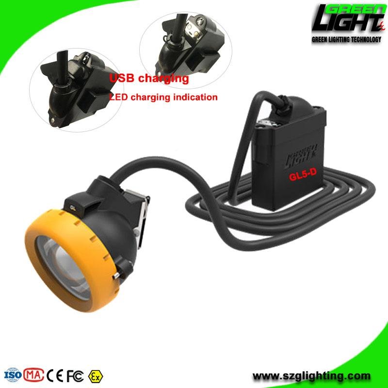 10000lux 7.8Ah Miner Safety Cap Lamp Waterproof IP68 USB Charging Headlight  3