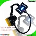 15000 lux LED Mining Cap Light Waterproof IP68 Miner Headlamp with Rear Light