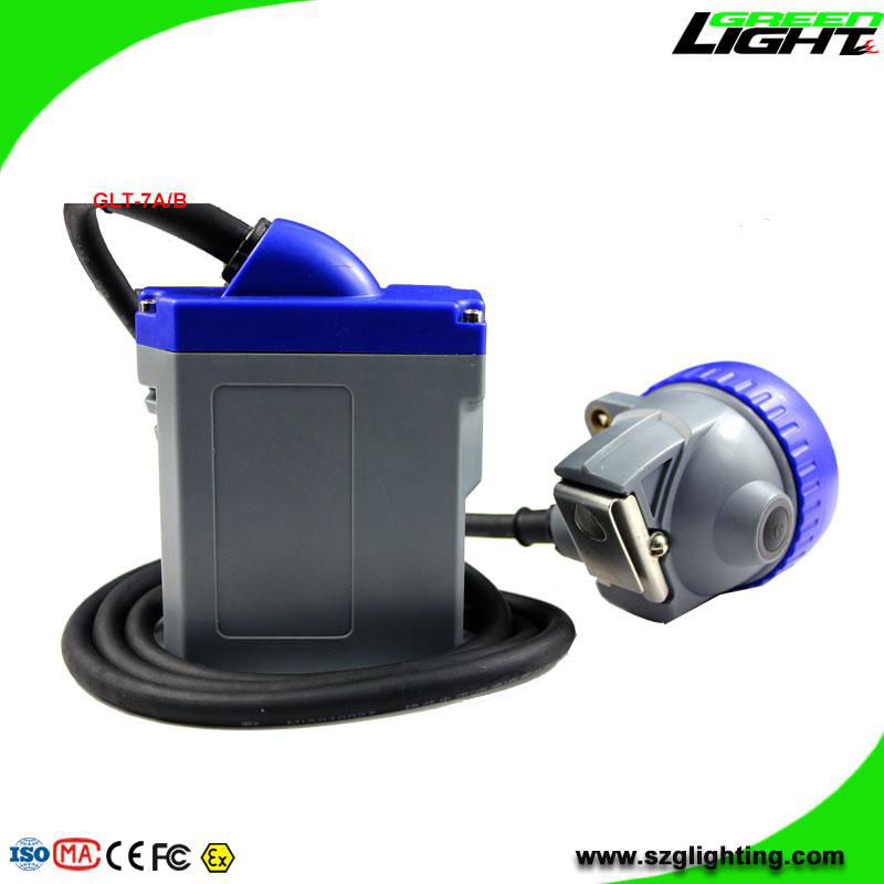 6.6Ah 4000 lux LED Mining Headlamp Waterproof Miners Corded Cap Lamp 4