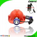 6.6Ah 4000 lux LED Mining Headlamp Waterproof Miners Corded Cap Lamp 2
