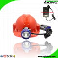 6.6Ah 4000 lux LED Mining Headlamp Waterproof Miners Corded Cap Lamp