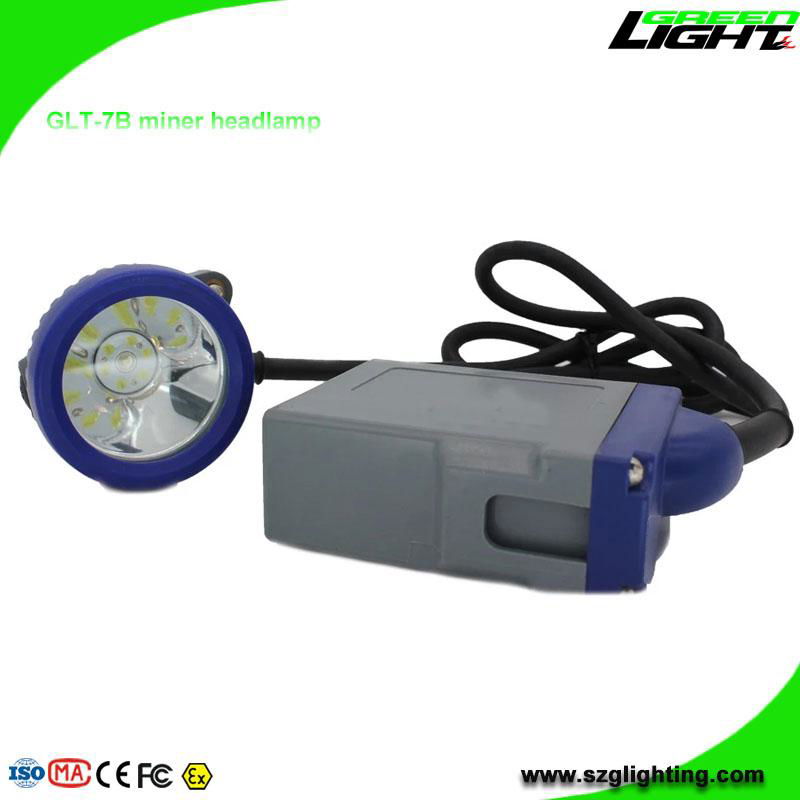 10000 Lux Miner LED Headlight 6.6Ah Underground Mining Light 16hrs Working Time 4