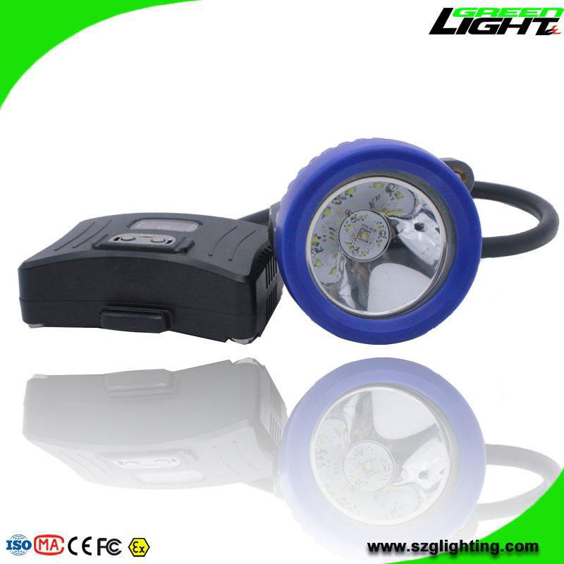 5.2Ah 10000Lux Led Mining Cap Lamp Rear Warning Light IP68 Rechargeable Headlamp 2