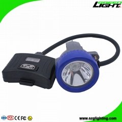 5.2Ah 10000Lux Led Mining Cap Lamp Rear Warning Light IP68 Rechargeable Headlamp