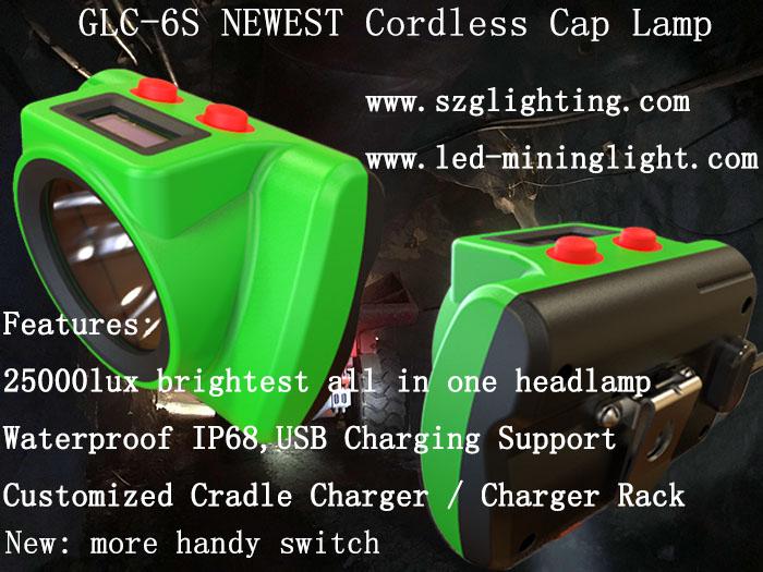  18000Lux Cordless Cap Lamp OLED 6.8Ah Panasonic Battery LED Mining Headlamp 5