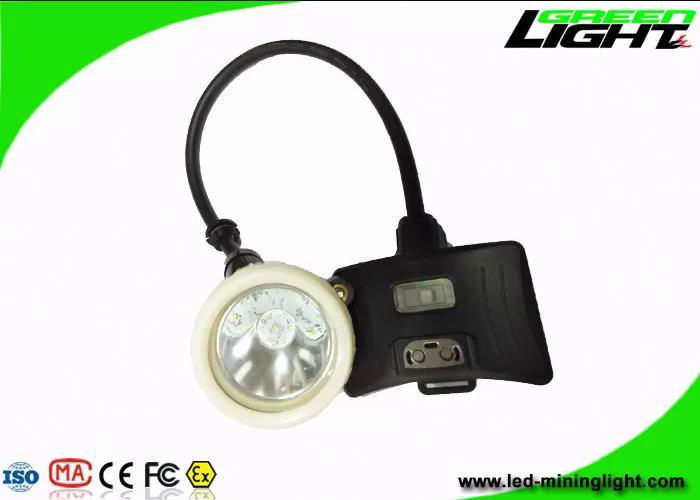 10000lux Waterproof Miners Headlight Rechargeable with Warning Light 2