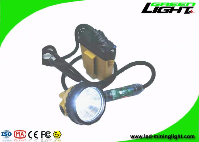 25000 Lux Mining Headlamp with Cable Flashlight Low Power Warning High Safety 