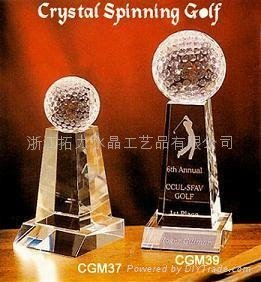 golf crystal awards
