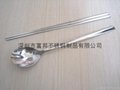 不锈钢韩式扁勺筷