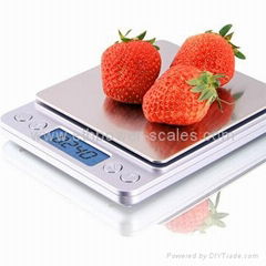 Electronic Kitchen Scale, with capacity 1kg, 2kg, 3kg