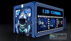 High Technology 5D Simulator, Motion 5D Cinema For Center Park With Cup Holder