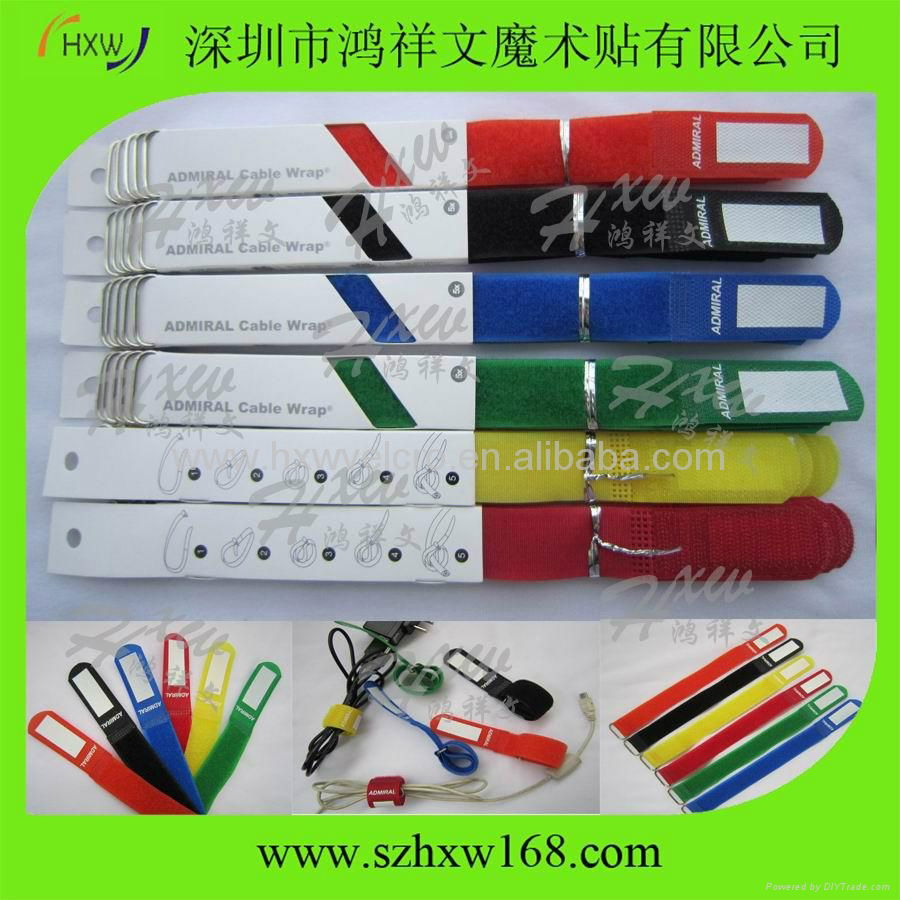 Custom logo Colorfull durable Nylon Velcro cable tie 3