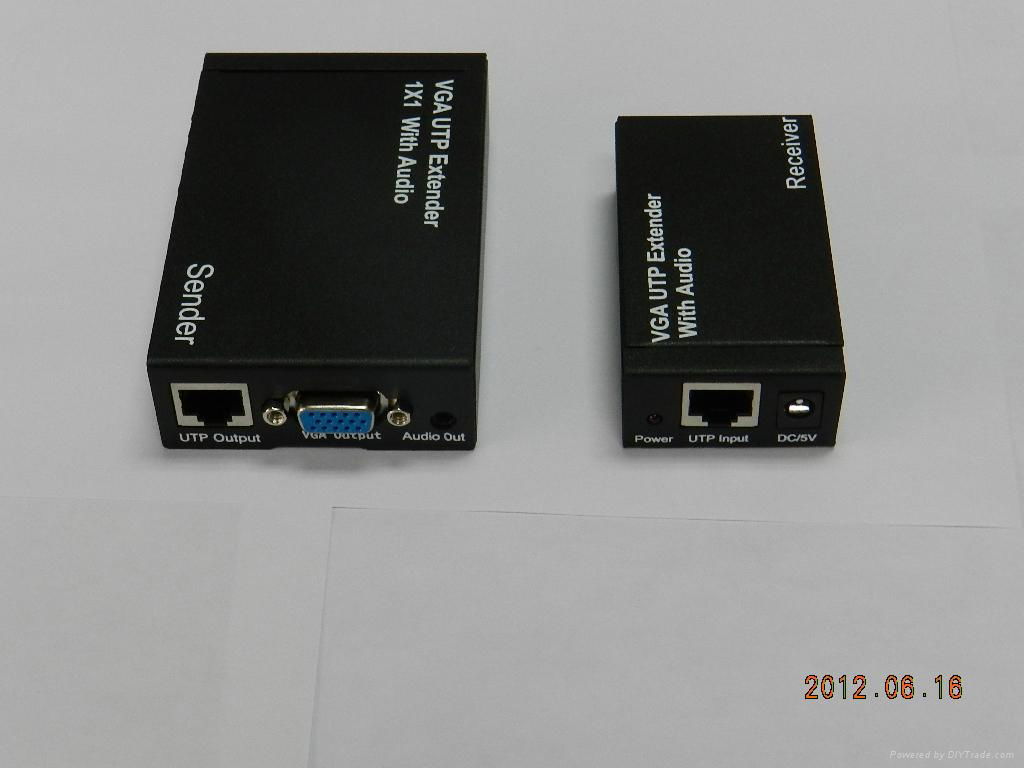 廠家直銷單網線VGA延長器300米 2