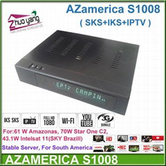 Nova azamerica s1008 IKS azsky skIII south america Brazil Satellite Receiver IKS