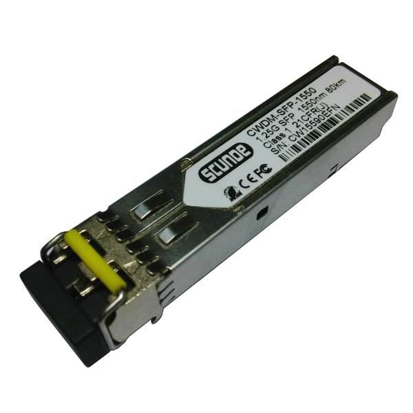 1.25G CWDM-SFP-1550 Optical Transceiver. Dualfiber Singlemode 1470nm 80KM 3