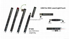 USB pen with Laser/Light/Touch