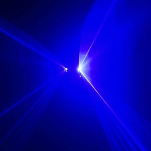 Blue double Windows stage Beam DJ Disco laser lighting  5