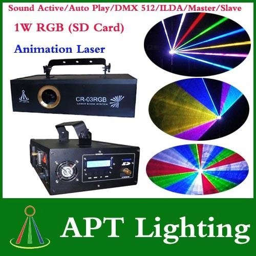 SD Card 1W RGB laser stage lighting