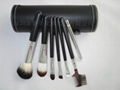 Manufacturer OEM cosmetic brush multi color 7 Brush Set + cylinder box 2