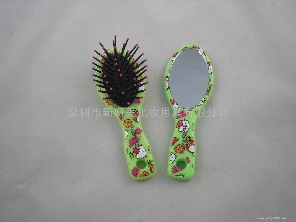 XINYANMEI Cosmetic cute Hair Comb Cosmetic comb Children comb mirror set Can OEM 4