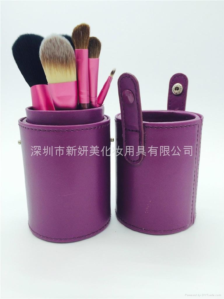 新妍美厂家供应圆筒装7支5支化妆套刷 可定制 美容美妆化妆扫 2