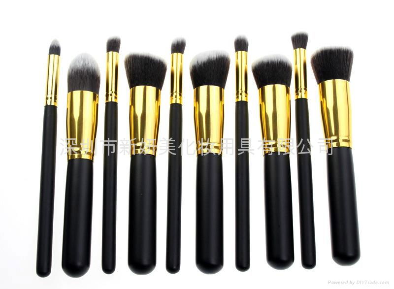 NEW High Quality 10pcs/lot Cosmetics Foundation Blending Blush Makeup Brushes 4