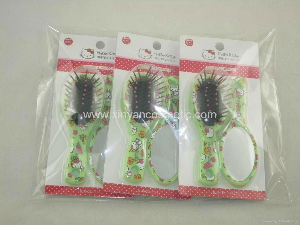 XINYANMEI Cosmetic cute Hair Comb Cosmetic comb Children comb mirror set Can OEM 3