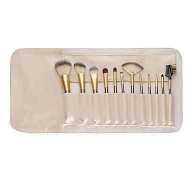 12Piece Makeup Brush Set for Artist cosmetic tools beige PU bag 3