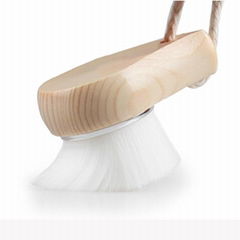 Manufacturer supply Wooden / bamboo / plastic handle Comma cleansing brush