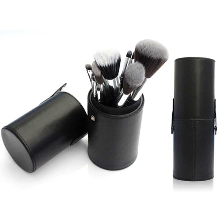 Manufacturer OEM cosmetic brush multi color 7 Brush Set + cylinder box