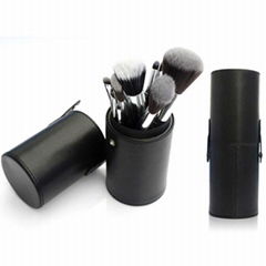 Manufacturer OEM cosmetic brush multi color 7 Brush Set + cylinder box