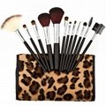 hot sale fashion Leopard 12PCS makeup brush set cosmetic brush  set 