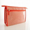 Travel Portable Makeup Cosmetic Bag Case  Waterproof Woven bag pvc cosmetic bag