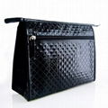 XINYANMEI Supply elegant  luxurious Diamond pattern Plaid pvc cosmetic bag  1