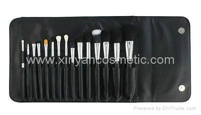 黑色15支专业化妆刷套刷PU化妆包、美容工具 2