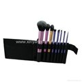 Manufacturer supply 8pieces Per Set Cosmetic Brush Tool With PU Bag Makeup Kit 3