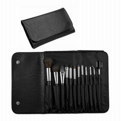 Professional 12PCS Cosmetic Brush Set  High-grade PU cosmetic bag beauty tools