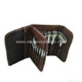 High Grade 12PCS Cosmetic Brush Set  Brown PU beaty bag  make-up brush tools 4