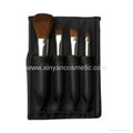 fashion black folding bag 4PCS brush set gift 3