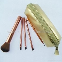 Manufactor OEM Gold 5 Pack Match Same Color Brush pack Makeup Brush Set
