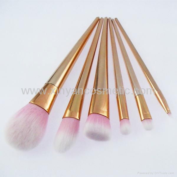 Manufactor OEM Golden Long Handle 6 Top Grade Cosmetic Brush Set 4