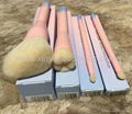厂家OEM动物毛粉色立体刷头四支套刷 5