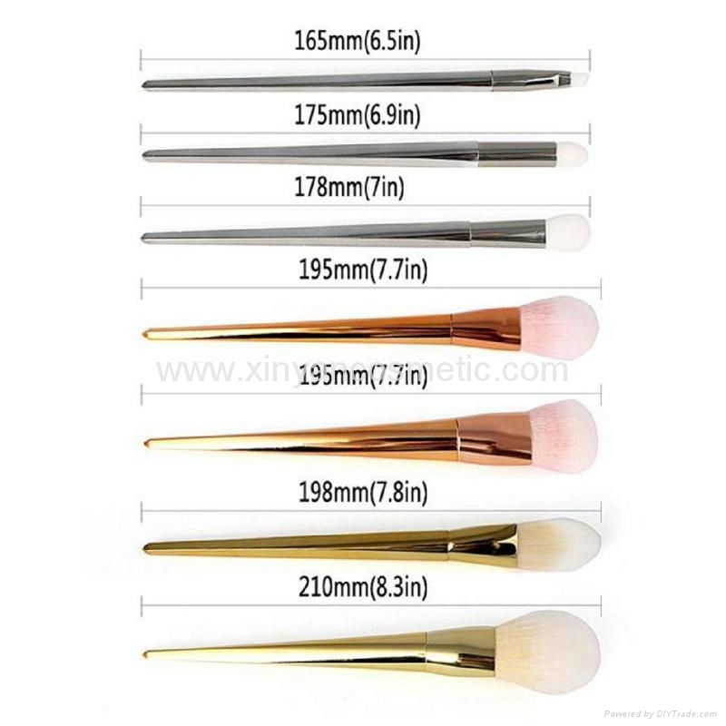 Manufactor OEM Golden Long Handle 6 Top Grade Cosmetic Brush Set 3