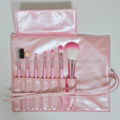 Factory OEM 7 pieces of cosmetic brush+Wallet Custom holiday gift Cosmetic Bag