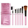 Factory OEM 7 pieces of cosmetic brush+Wallet Custom holiday gift Cosmetic Bag