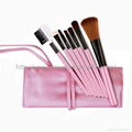 Factory OEM 7 pieces of cosmetic brush+Wallet Custom holiday gift Cosmetic Bag