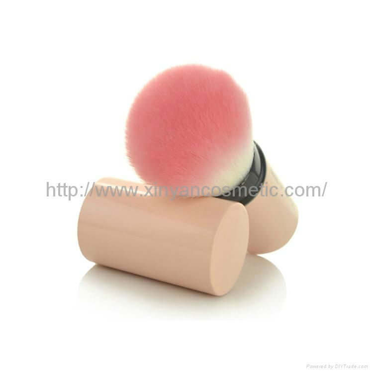 Factory OEM soft shrink type portable multifunction cosmetic brush With a lid 3